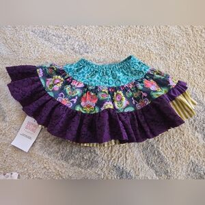 Persnickety Colorful Ruffled Skirt Nwt 5